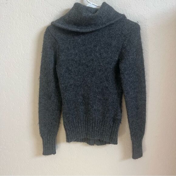 Harley Davidson Wool Blend Cable Knit Gray Zip Up Jacket Women’s Size XS - Picture 5 of 8